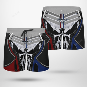 Mustang Skull Full Printed 3D Shorts