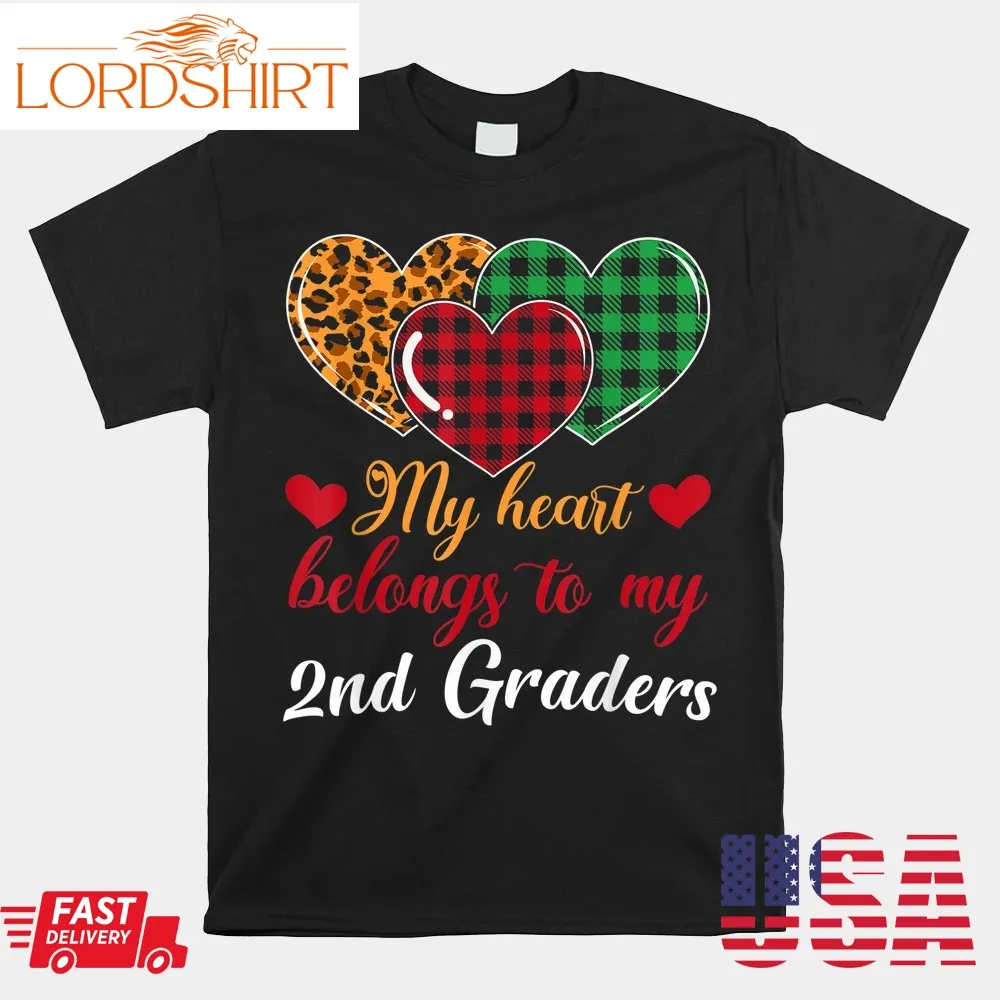 My Heart Belongs To Grader Valentines Day 2Nd Grade Teacher Shirt