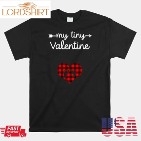 My Tiny Valentine Plaid Heart Cute Valentines Day Shirt