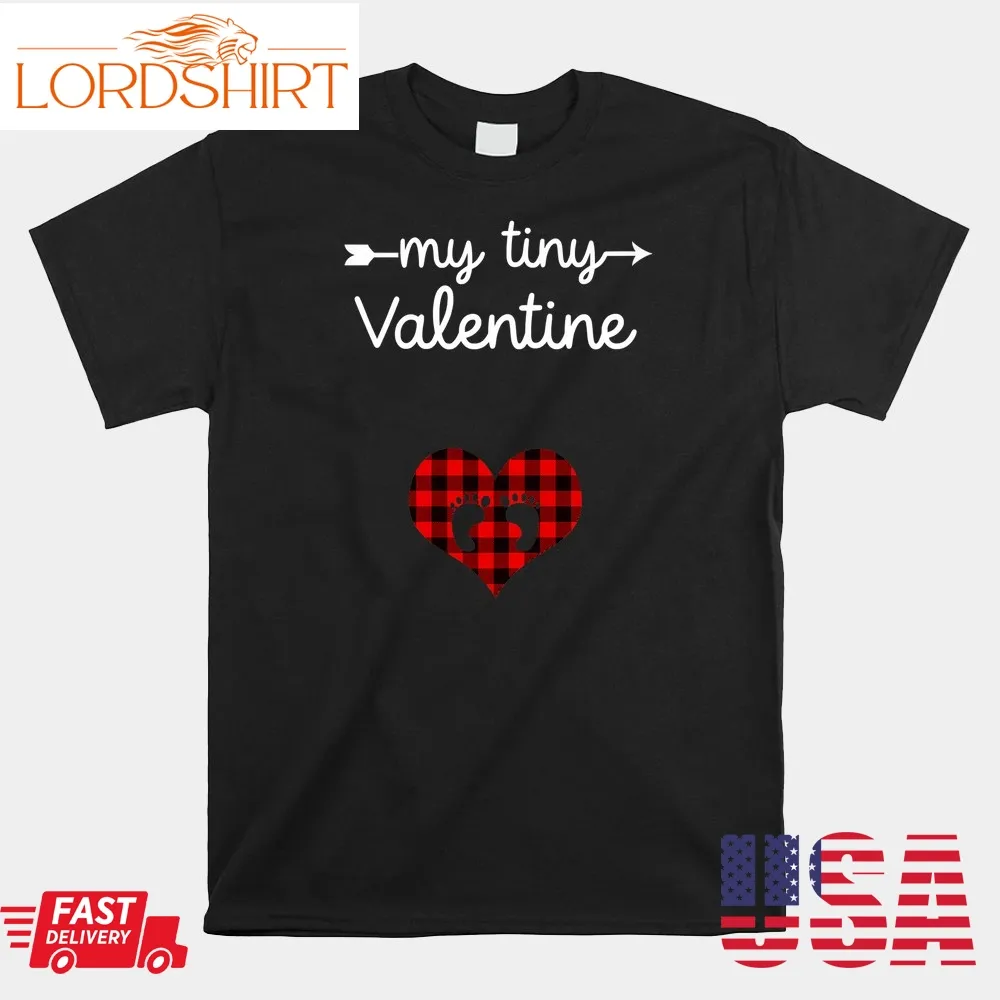 My Tiny Valentine Plaid Heart Cute Valentines Day Shirt