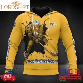 Nashville Predators Nhl Skull 3D Printed Hoodie Sweatshirt Tshirt