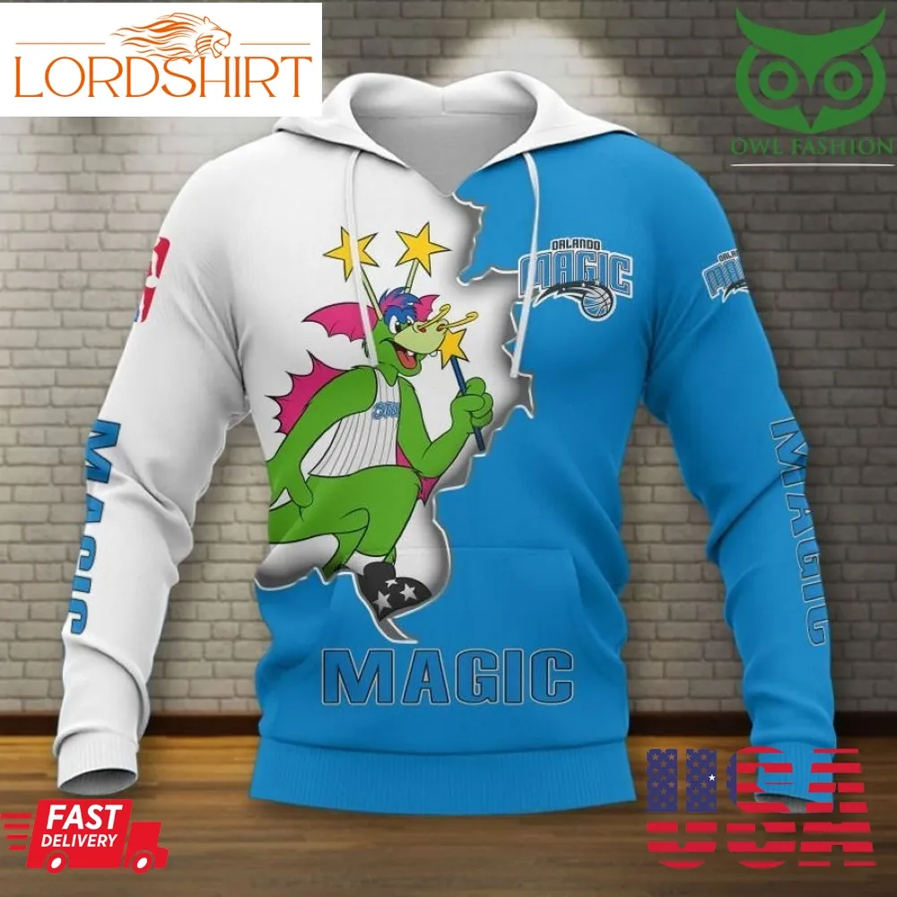 Nba Orlando Magic Team Mascot Stuff The Magic Dragon 3D Printed Shirt