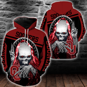 Ncaa Oklahoma Sooners Skull Hoodie And T Shirt