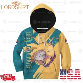 New Anime Pocket Monsters Dragonite Kid Hoodie