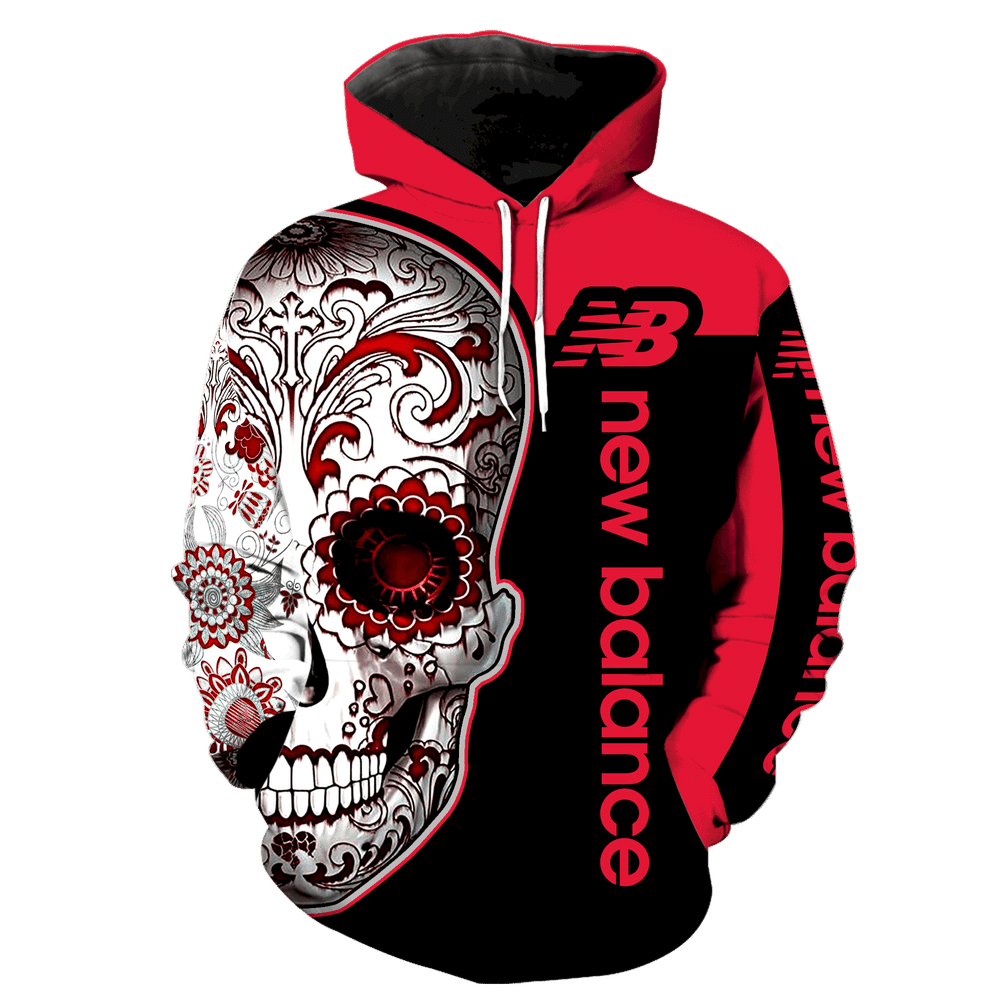 New Balance New Skull All Over Print V1304 Hoodie Zipper