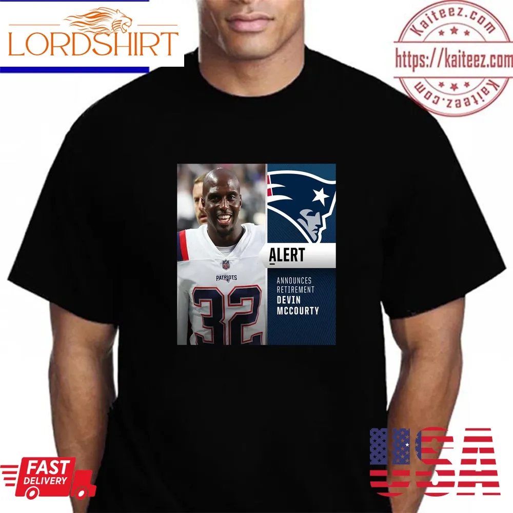 New England Patriots Announces Retirement Safety Devin Mccourty Vintage T Shirt