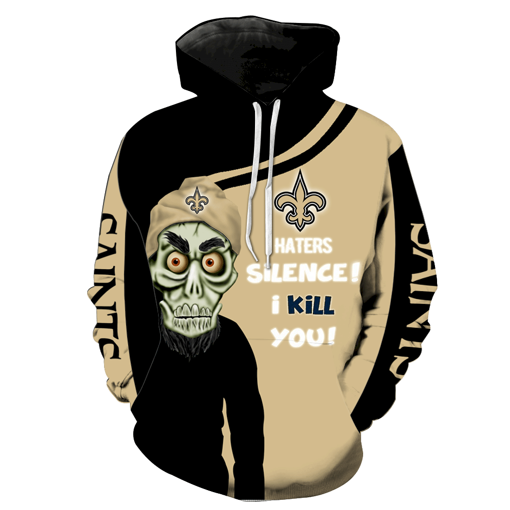 New Orleans Saints New Skull Full All Over Print K1209 Hoodie Zipper