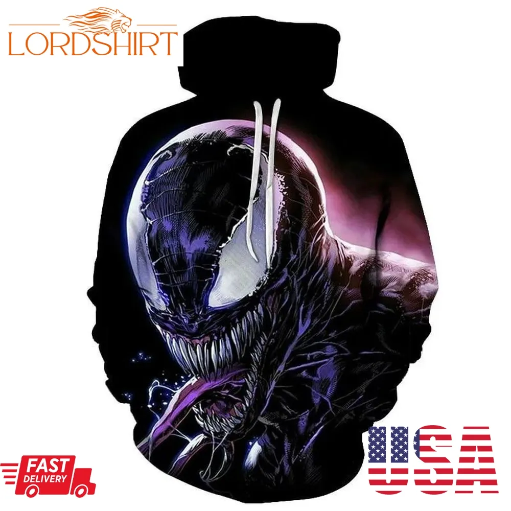 New Trendy Venom Skull Pullover And Zippered Hoodies Custom 3D Graphic Printed 3D Hoodie All Over Print Hoodie For Men For Women