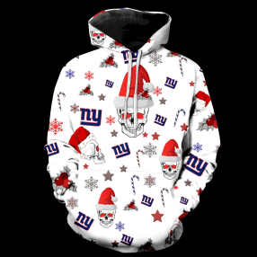 New York Giants Christmas Skull New Full Over Print K1117 Hoodie Zipper