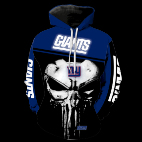 New York Giants Punisher Skull New Full All Over Print V1431 Hoodie Zipper