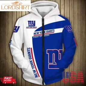 New York Giants Skull Pullover And Zippered Hoodies Custom 3D Graphic Printed 3D Hoodie For Men For Women