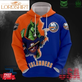 New York Islanders Dragon Mascot Nhl Printed Hoodie Sweatshirt Tshirt