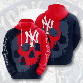 New York Yankees Skull Men And Women 3D Full Printing Hoodie New York Yankees Skull 3D Full Printing Shirt