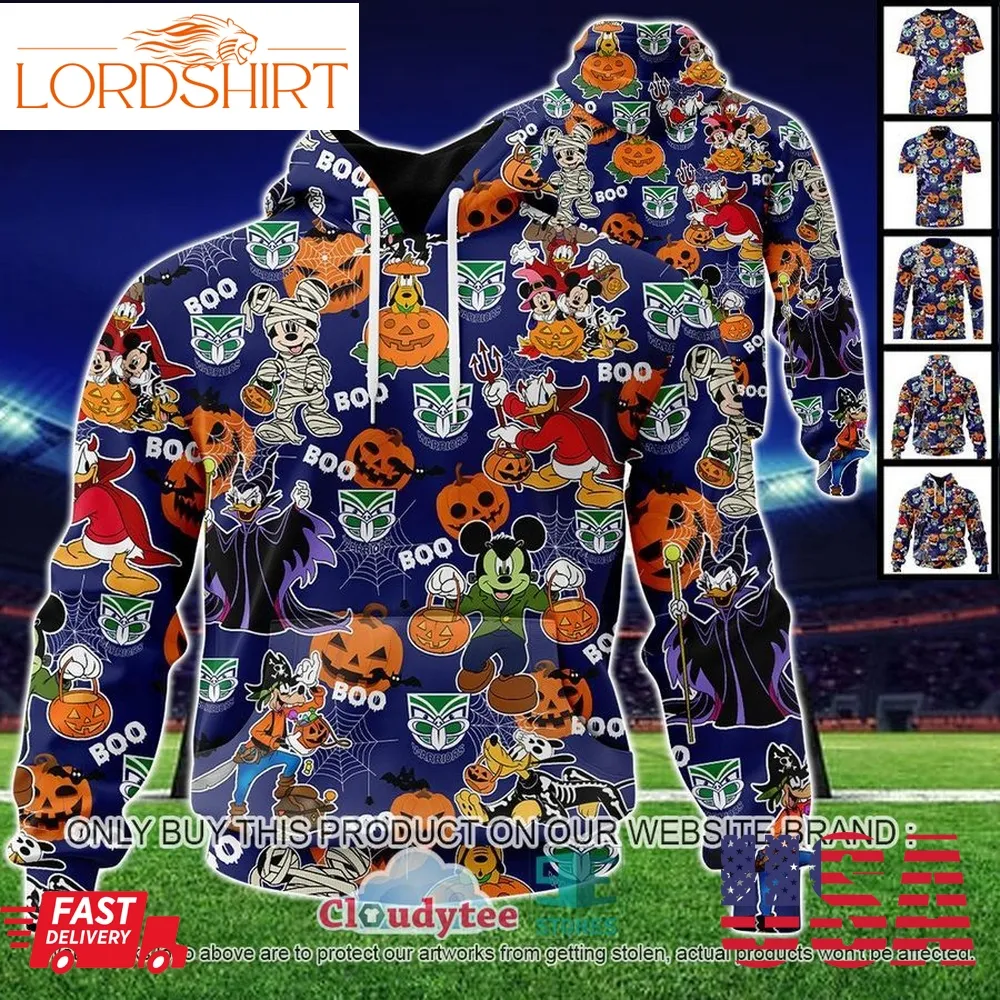 New Zealand Warriors Mickey Friends Halloween Shirt, Hoodie