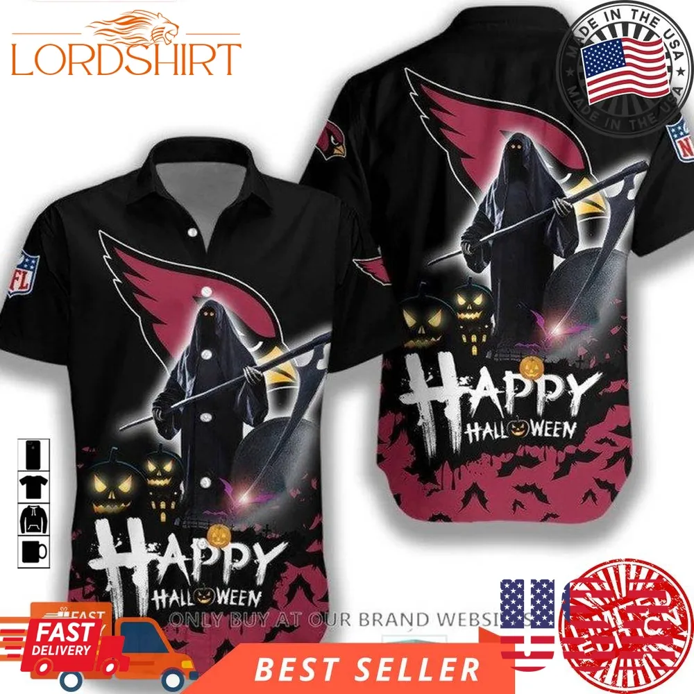 Nfl Arizona Cardinals Happy Halloween Hawaiian Shirt