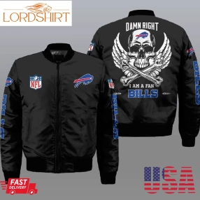 Nfl Buffalo Bills Wings Skull 3D Bomber Jacket