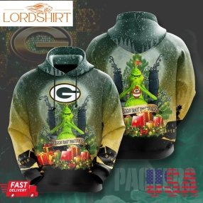 Nfl Green Bay Packers Grinch 3D Christmas Hoodie