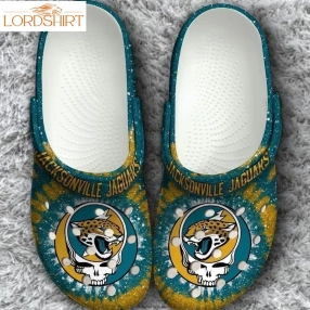 Nfl Jacksonville Jaguars Grateful Dead Classic Gift For Fan Rubber Crocs Halloweener