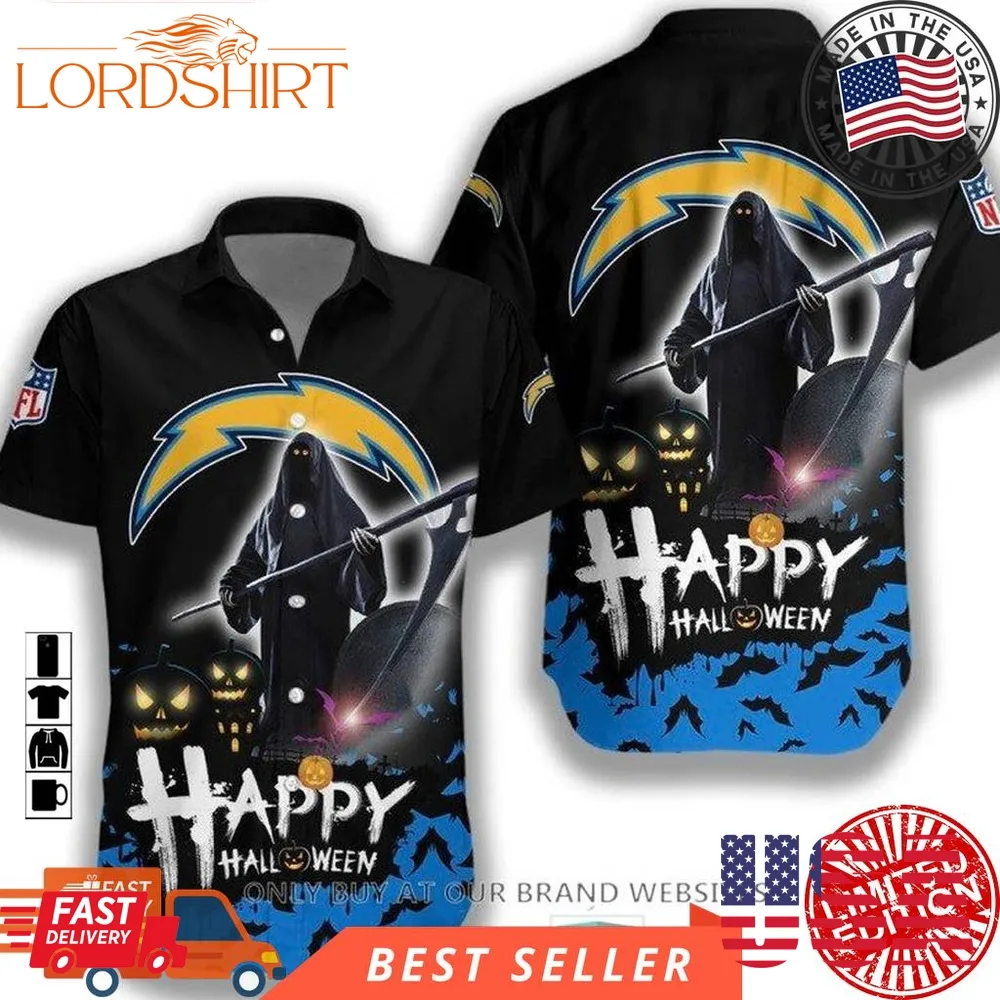 Nfl Los Angeles Chargers Happy Halloween Hawaiian Shirt