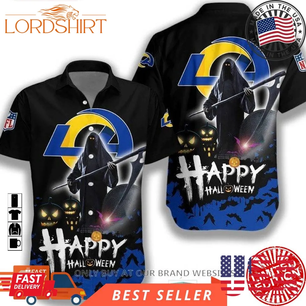 Nfl Los Angeles Rams Happy Halloween Hawaiian Shirt