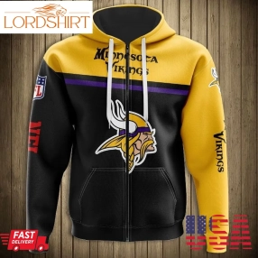 Nfl Minnesota Vikings Skull 3D Hoodie Sweatshirt