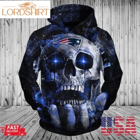 Nfl New England Patriots Neon Skull Men And Women 3D Full Printing Hoodie Zip Hoodie Nfl New England Patriots 3D Full Printing Shirt