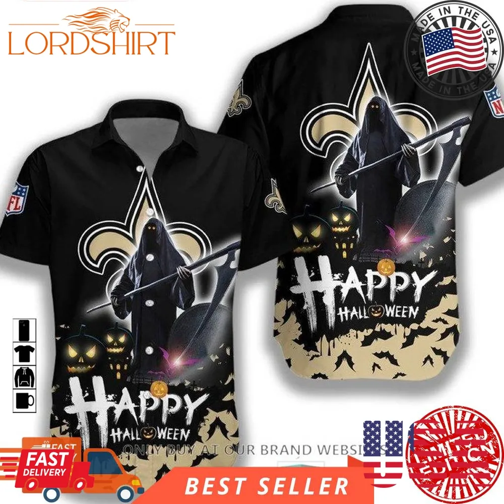 Nfl New Orleans Saints Happy Halloween Hawaiian Shirt