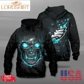 Nfl Philadelphia Eagles Firey Skull Men And Women 3D Full Printing Hoodie Zip Hoodie Nfl Philadelphia Eagles 3D Full Printing Shirt