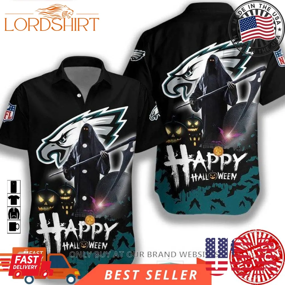 Nfl Philadelphia Eagles Happy Halloween Hawaiian Shirt