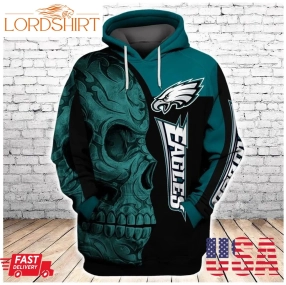 Nfl Philadelphia Eagles Tribal Skull Men And Women 3D Full Printing Hoodie Zip Hoodie Nfl Philadelphia Eagles 3D Full Printing Shirt Custom Hoodie Shirt 2020