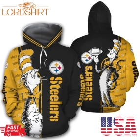 Nfl Pittsburgh Steelers Dr Seuss The Cat In The Hat Pullover Hoodie