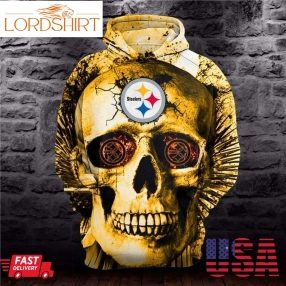 Nfl Pittsburgh Steelers Skull 3D Hoodie Sweatshirt