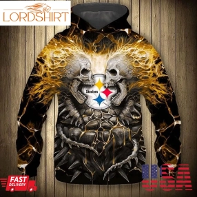 Nfl Pittsburgh Steelers Yellow Streeler Electric Scream In Skulls Unisex 3D Full Printing Hoodie Zip Hoodie Nfl Pittsburgh Steelers 3D Full Printing Shirt