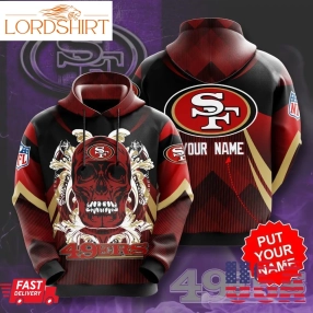 Nfl San Francisco 49Ers 3D Skull Printed Hoodie