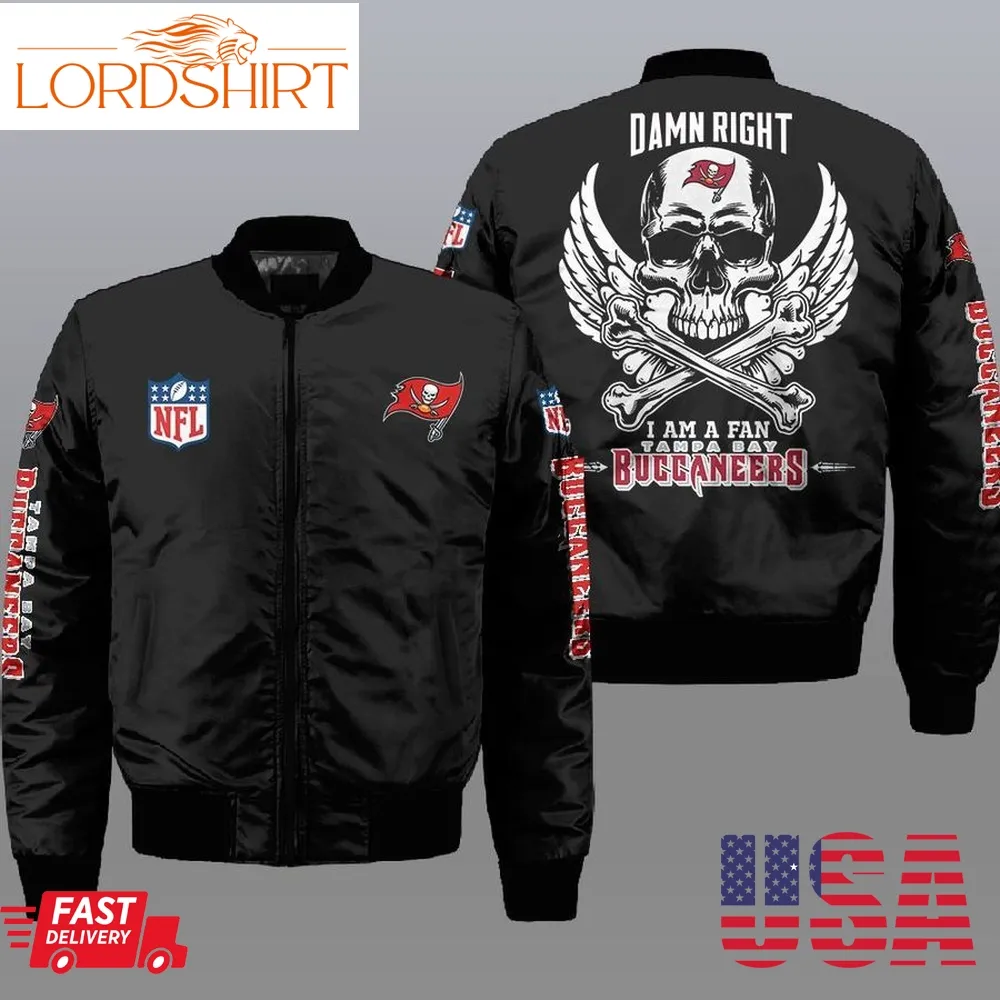 Nfl Tampa Bay Buccaneers Wings Skull 3D Bomber Jacket