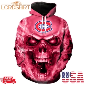 Nhl Montreal Canadianiens Hoodies Skull Smoke