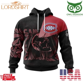 Nhl Montreal Canadiens Personalized Name Number Skull Style