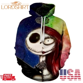 Nightmare Before Christmas Jack And Sally 3D Sweatshirt Hoodiepullover