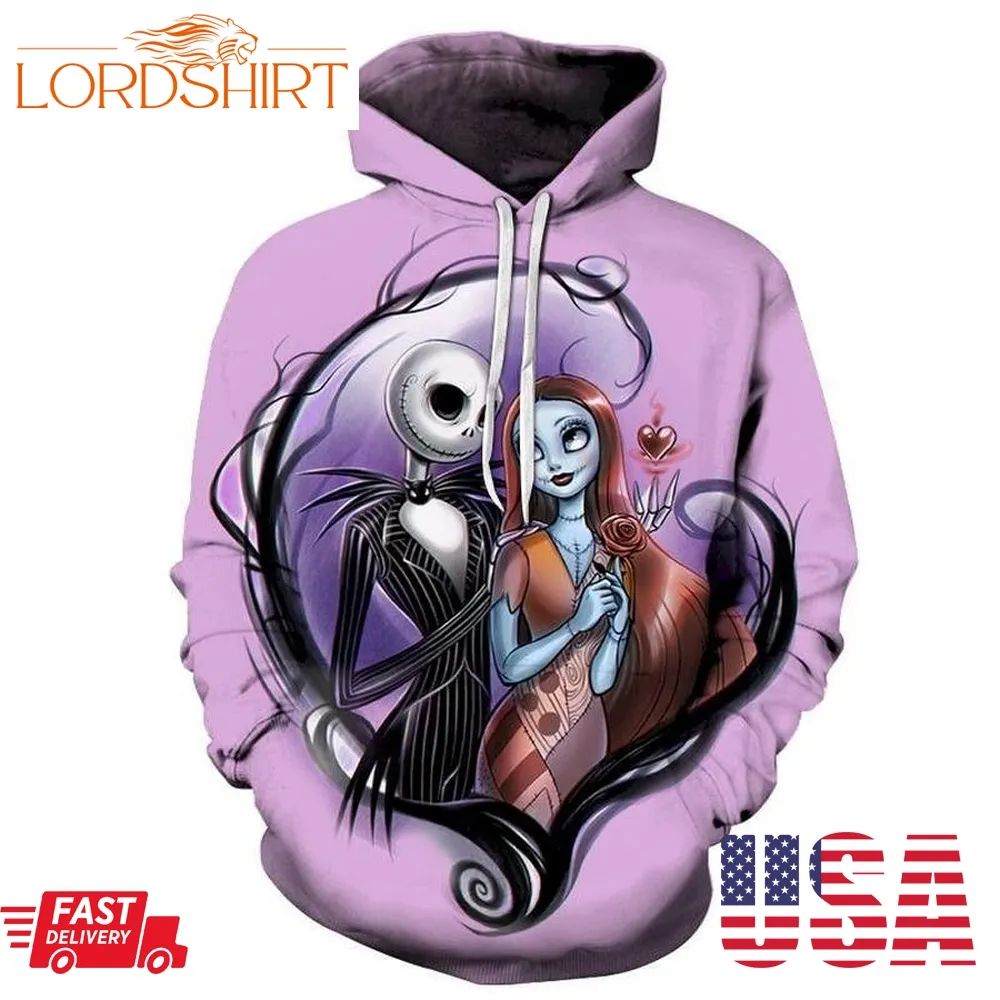 Nightmare Before Christmas Purple 3D Sweatshirt Hoodie Pullover