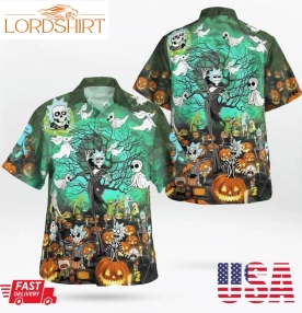 Nightmare Pumpkin Halloween Hawaiian Shirt