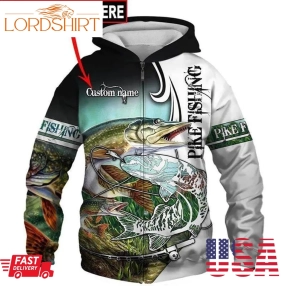 Northern Pike Fishing Personalized 3D Hoodie