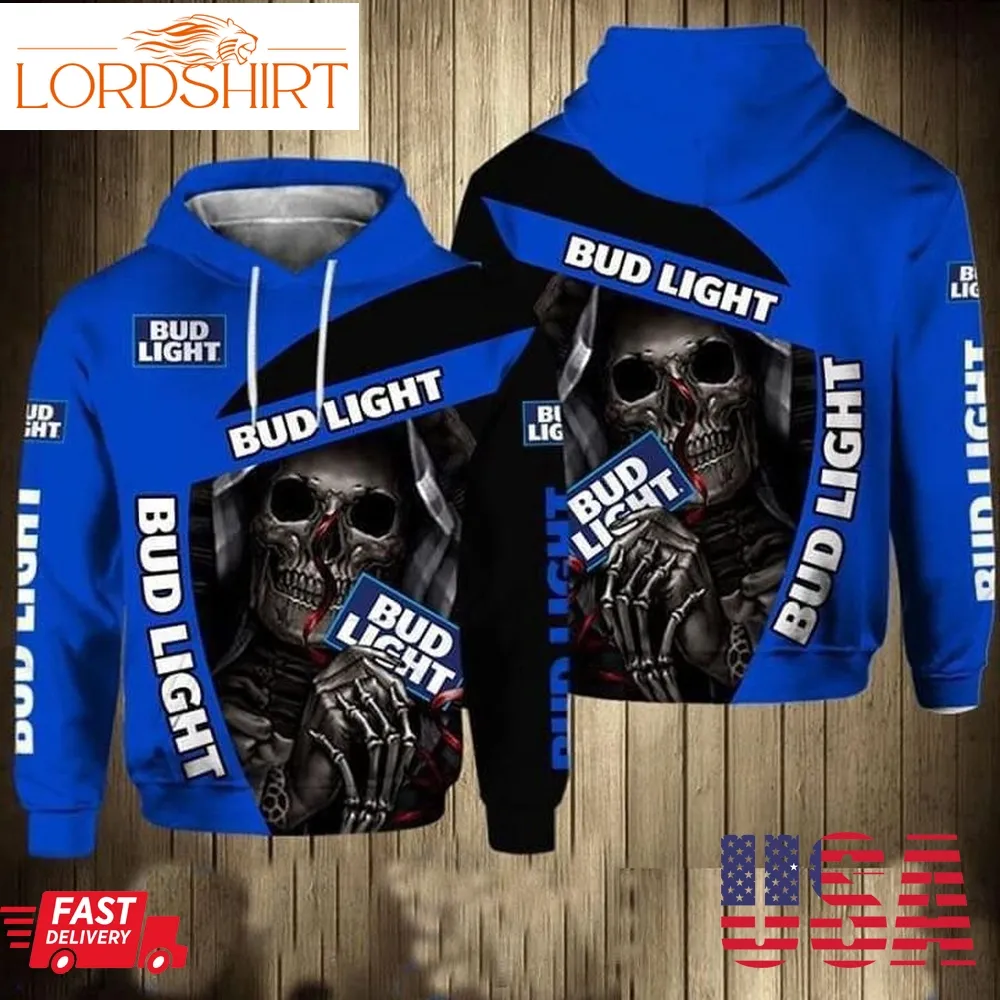 Nun Skull Hugs Bud Light Beer Pullover And Zippered Hoodies Custom 3D Graphic Printed 3D Hoodie All Over Print Hoodie For Men For Women