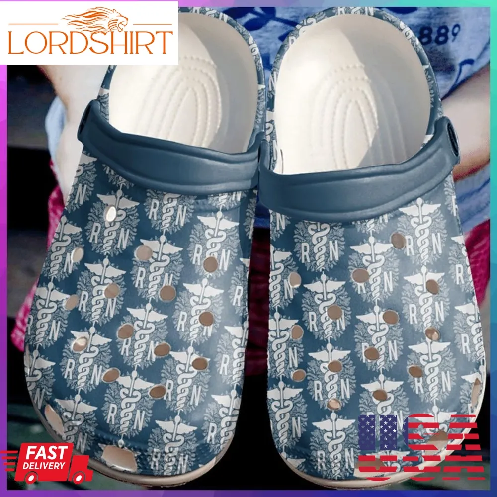 Nurse Beach Registered Pattern Crocs Crocband Clog