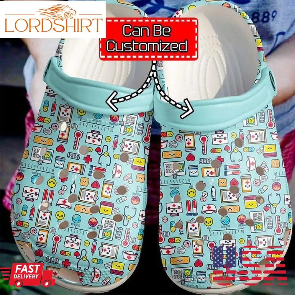 Nurse Crocs   Nurse Cute Pattern Crocs Clog Shoes