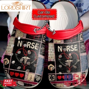 Nurse Crocs   Nurse Pattern Crocs Clog Shoes