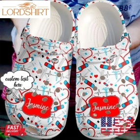 Nurse Crocs   Nurse Personalized Stethoscope Crocs Clog Shoes