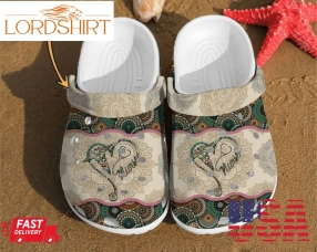 Nurse Crocs   Personalized Nurse Mandala Heart Vintage Gift For Unique Gifts Clog Shoes