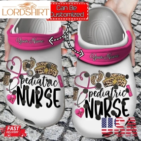 Nurse Crocs   Personalized Pediatric Nurse Leopard Clog Shoes