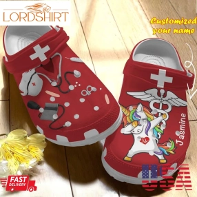 Nurse Crocs   Personalized Scrubs For Nurses And Unicorn Clog Shoes