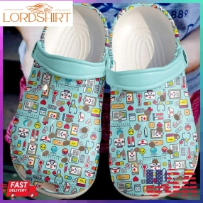 Nurse Cute Pattern Crocs Crocband Clog